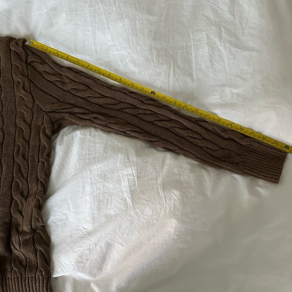 Polo Ralph Lauren Brown Cable Knit Cotton Sweater Size S - Picture 5 of 6